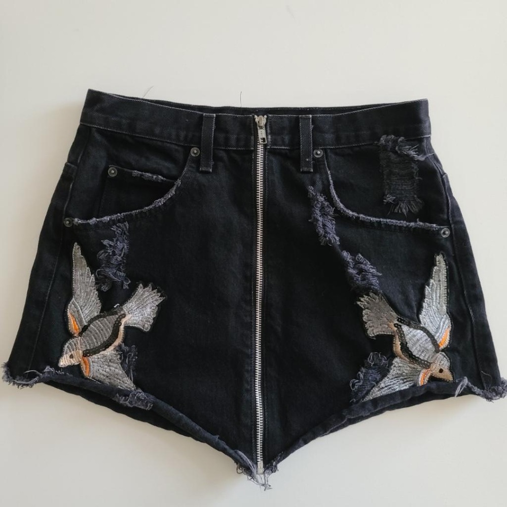 LF Embellished Denim Skirt
